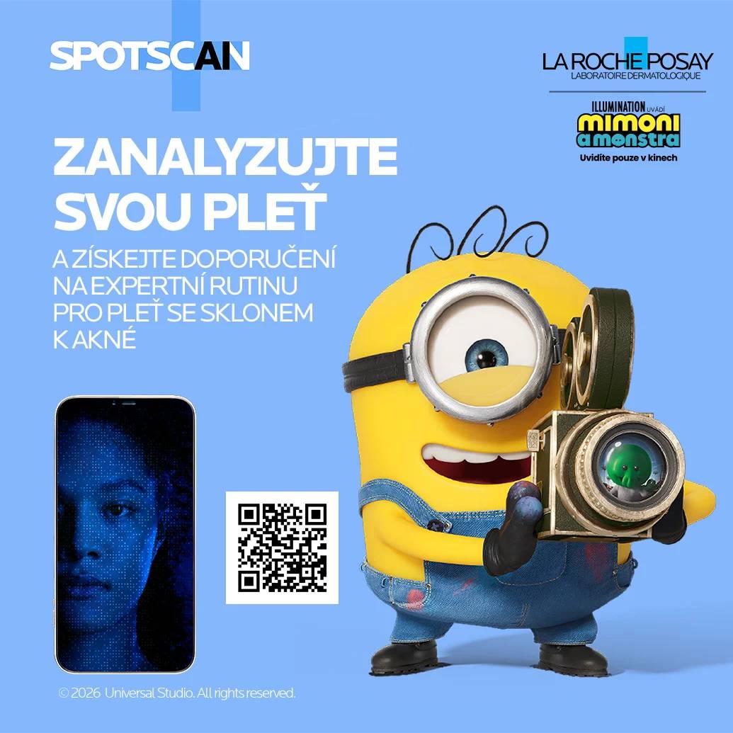 obličej chlapce scanovaný mobilním telefonem